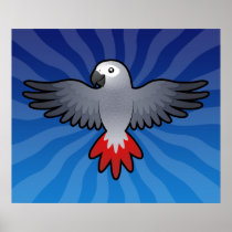 Cartoon African Grey / Amazon / Parrot