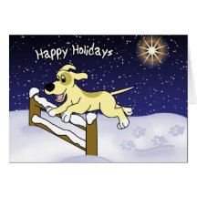 Cartoon Agility Dog Christmas Card