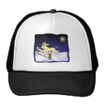 Cartoon Agility Dog Christmas Mesh Hats