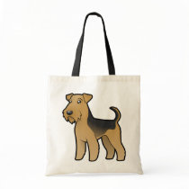 Cartoon Airedale Terrier / Welsh Terrier Canvas Bags