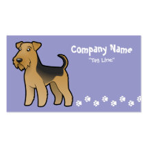 Cartoon Airedale Terrier / Welsh Terrier Business Card