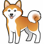 Cartoon Akita Inu / Shiba Inu photo sculptures