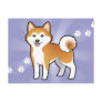 Cartoon Akita Inu / Shiba Inu Post Card