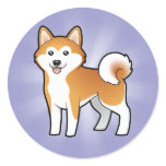 Cartoon Akita Inu / Shiba Inu stickers
