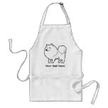 Cartoon American Eskimo Dog / German Spitz aprons