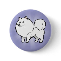 Cartoon American Eskimo Dog / German Spitz Pin