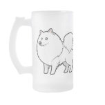 Cartoon American Eskimo Dog / German Spitz Coffee Mug