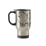 Cartoon American Eskimo Dog / German Spitz Coffee Mugs