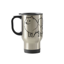 Cartoon American Eskimo Dog / German Spitz Coffee Mugs