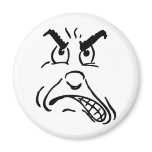 Cartoon Angry Face magnets