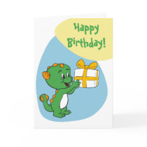 Cartoon Ankylosaurus Baby Greeting Cards