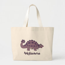 Cartoon Ankylosaurus Tote Bag