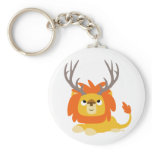 Cartoon Antlered Lion keychain