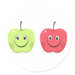 Cartoon apple characters stickers