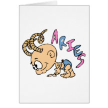 Cartoon Aries Greeting Card
