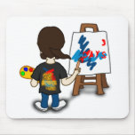 Cartoon artist mousepads