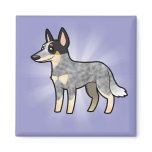 Cartoon Australian Cattle Dog / Kelpie magnets