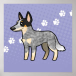 Cartoon Australian Cattle Dog / Kelpie posters