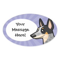 Cartoon Australian Cattle Dog / Kelpie Sticker