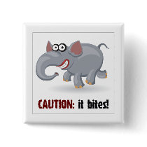 Cartoon baby Elephant bites