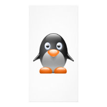 Cartoon Baby Penguin Photo Greeting Card