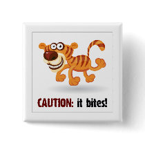Cartoon baby tiger bites