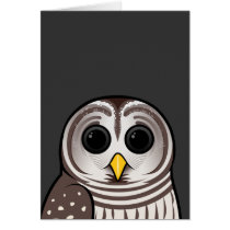 Cartoon Barred Owl Greeting Card
