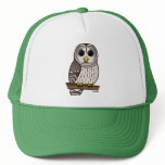 Cartoon Barred Owl Trucker Hat