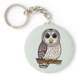Cartoon Barred Owl Key Chain