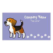 Cartoon Beagle Business Card Template