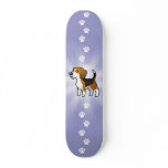 Cartoon Beagle skateboards