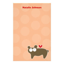 Cartoon Bear Kid Personal / Thank You Stationery