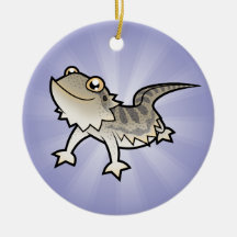 Cartoon Bearded Dragon / Rankin Dragon Christmas Ornament