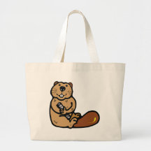 Cartoon Beaver for International Beaver Day Bag