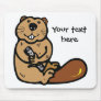 Cartoon Beaver for International Beaver Day Mouse Pads