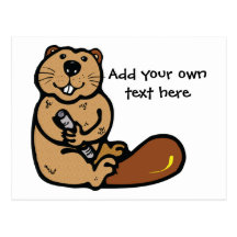 Cartoon Beaver for International Beaver Day Postcards