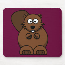 Cartoon Beaver Mousepads