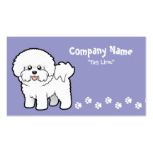 Cartoon Bichon Frise Business Card