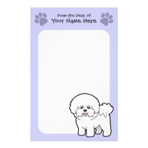 Cartoon Bichon Frise Customised Stationery