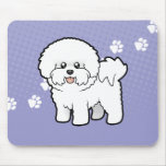 Cartoon Bichon Frise Mouse Pad