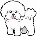 Cartoon Bichon Frise photo sculptures
