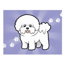 Cartoon Bichon Frise Postcards