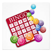 Cartoon BINGO Card Custom Announcement