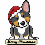 Cartoon Black & Tan Cardigan Welsh Corgi photo sculptures