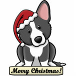 Cartoon Black & White Cardigan Welsh Corgi photo sculptures