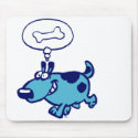 Cartoon Blue Dog mousepad