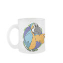 Cartoon Blue & Gold Macaw mugs