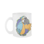 Cartoon Blue & Gold Macaw mugs