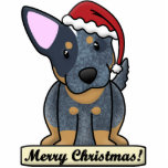 Cartoon Blue Heeler Christmas Ornament photo sculptures