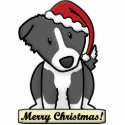Cartoon Border Collie Christmas Ornament photo sculptures